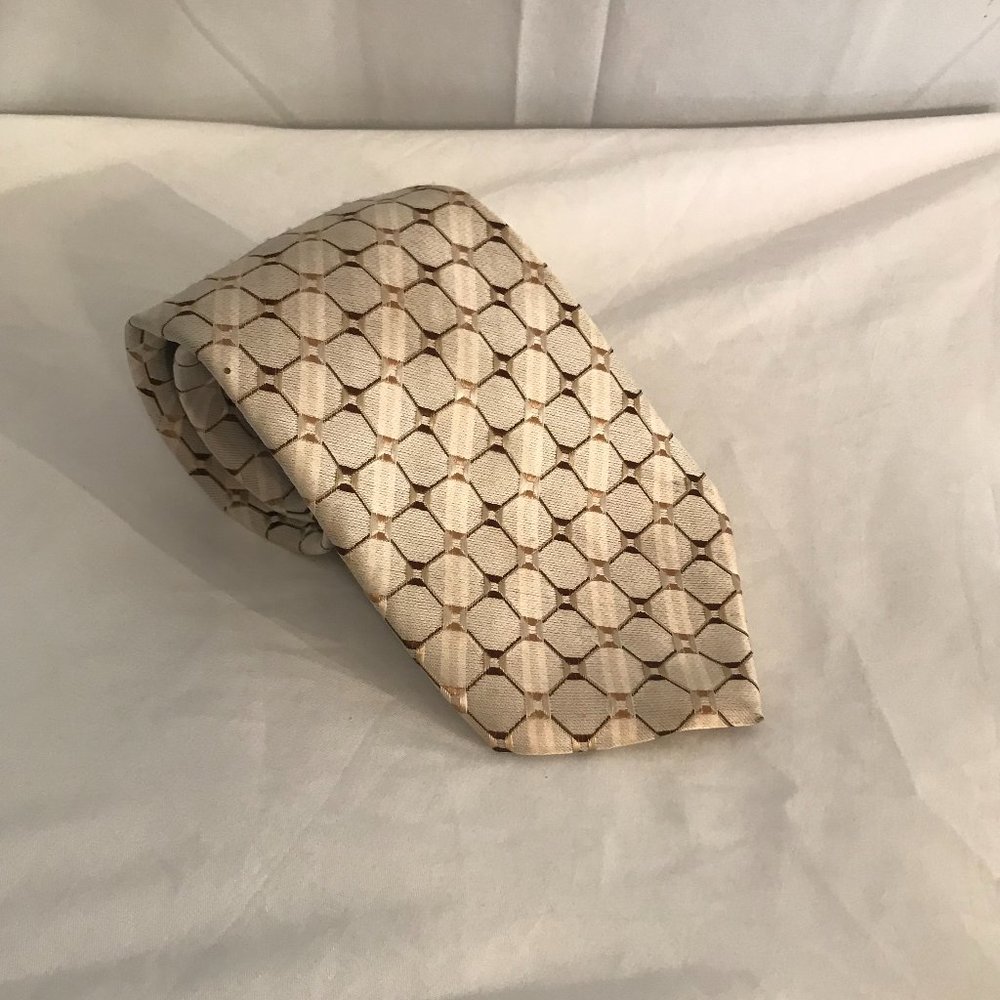 Giorgio Armani Handmade Brown/Gold Trimmed Necktie